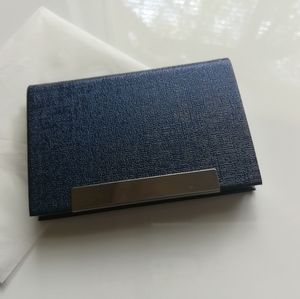 NEW Metal Wallet Business Card Case Blue